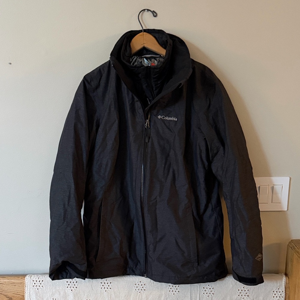 Columbia Dark Gray Performance Ski Coat Interchangeable 2-in-1 Omniheat Size L